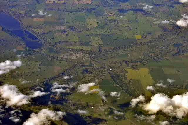Aerial view of Craven and the Qu'Appelle Valley