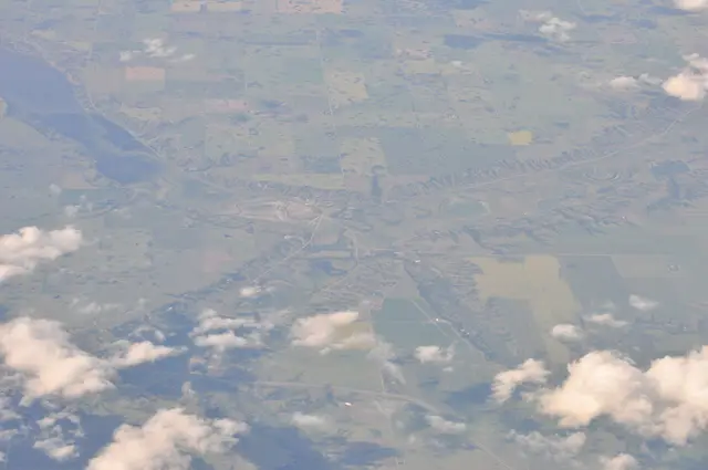 Aerial view of Craven and the Qu'Appelle Valley
